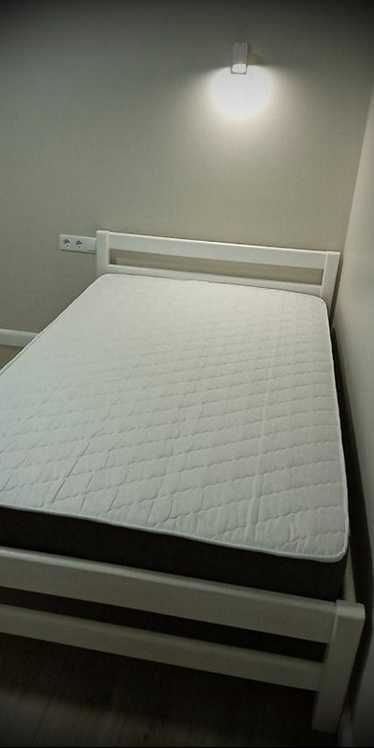 Ліжко з масиву Лілія Нью біле.Кровать 160х200см дерево сосна белый