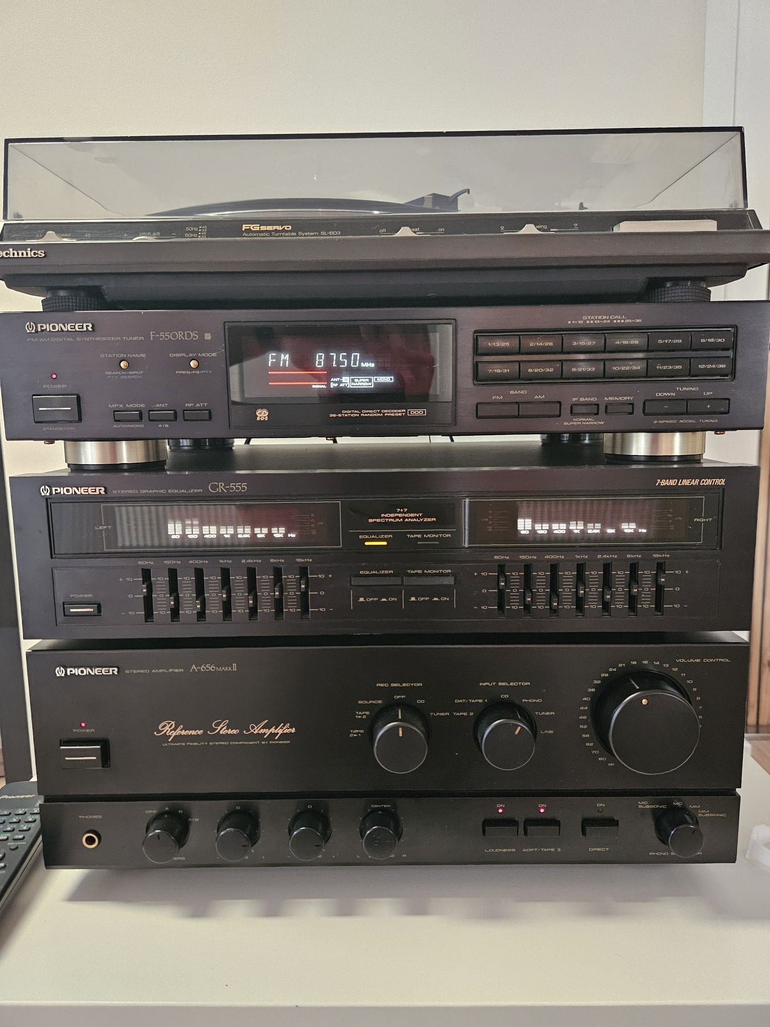 Zestaw Pioneer A-656, GR-555, PD-7100, minidisc, wieża, segment,bolero