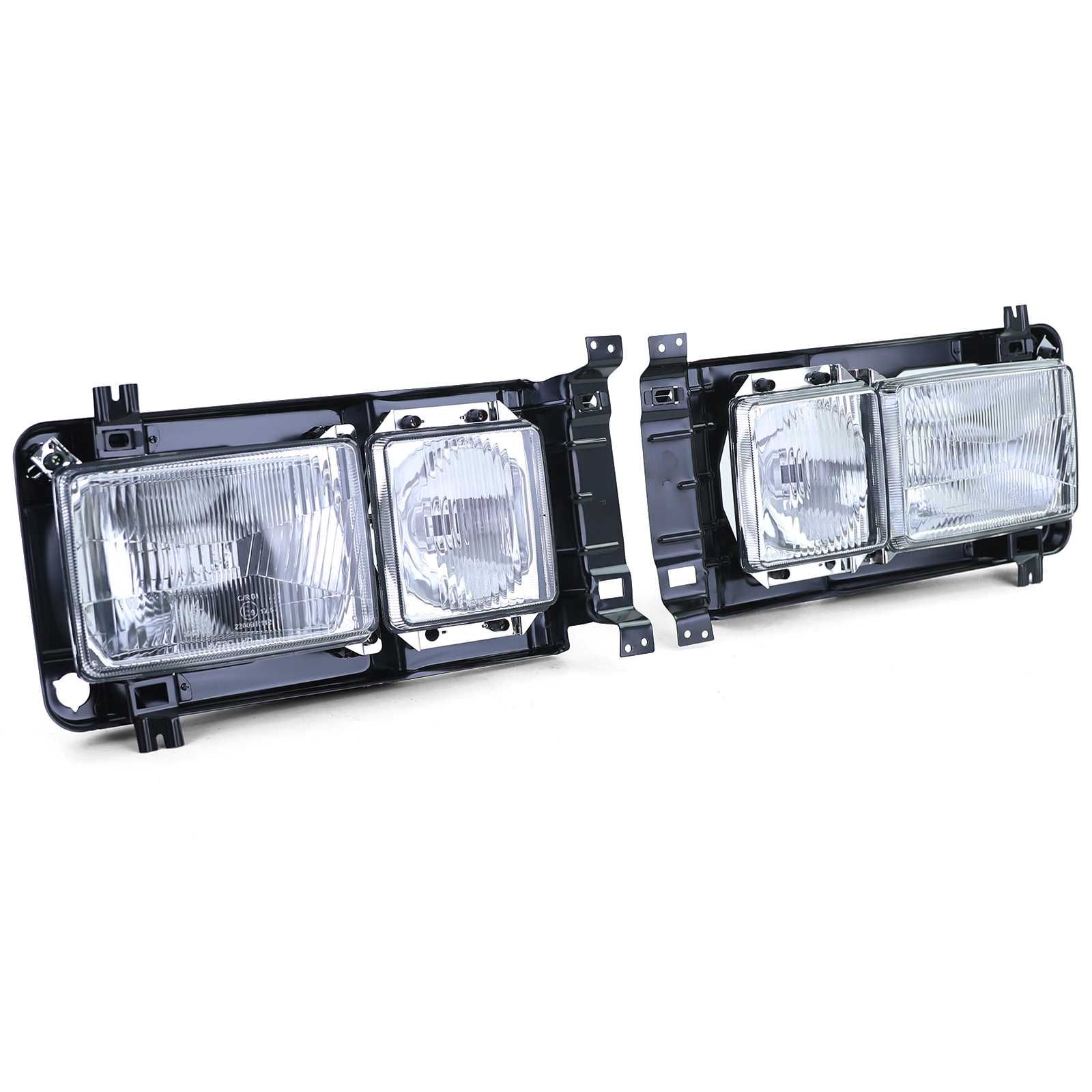 Par de faróis quadrados com grelha para VW T3 de 1979 a 1992