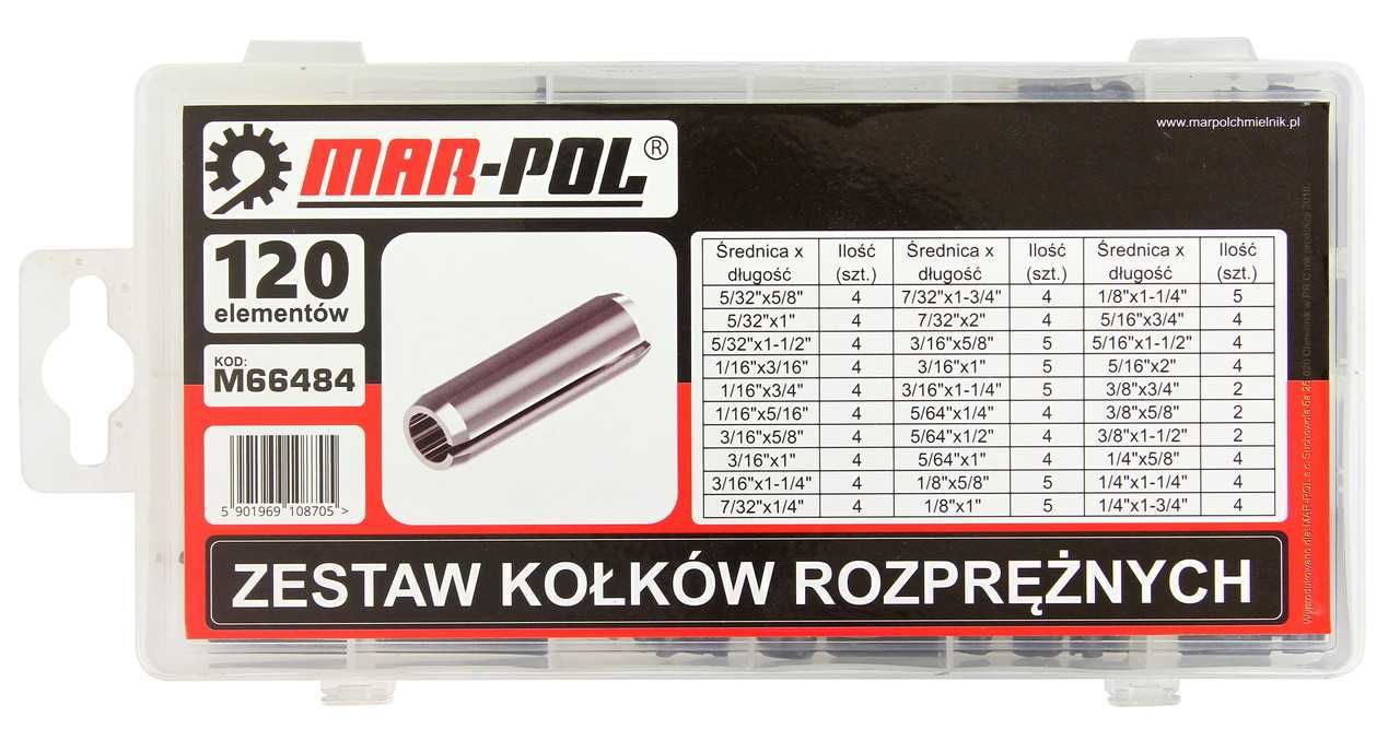 ZESTAW Kołków ROZPRĘŻNYCH 120 Elementów Organizer Komplet