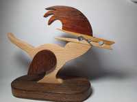 Drewniany stojak na notatki w formie ptaka