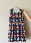 Sukienka granatowa w kwiaty 44/46 body flirt boutique bonprix