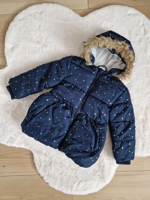 Primark granatowa kurtka zimowa dla dziewczynki 92
