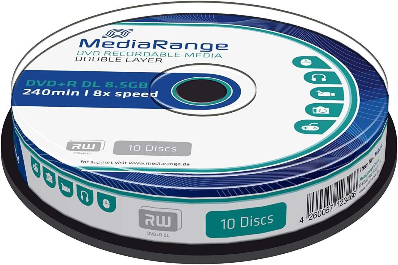 Caixa de 10 DVD+R DL 8. 5 GB