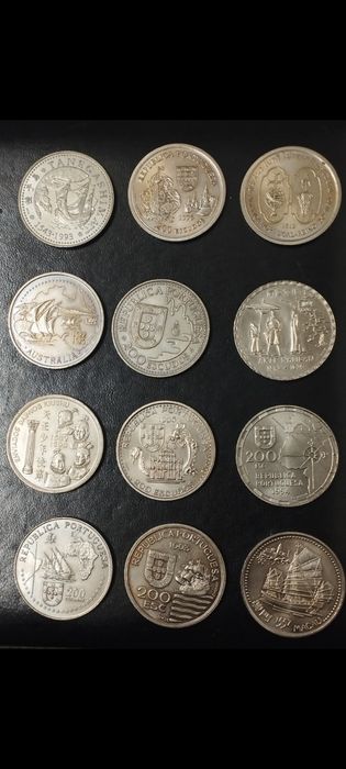 24 Moedas antigas de 200 Escudos