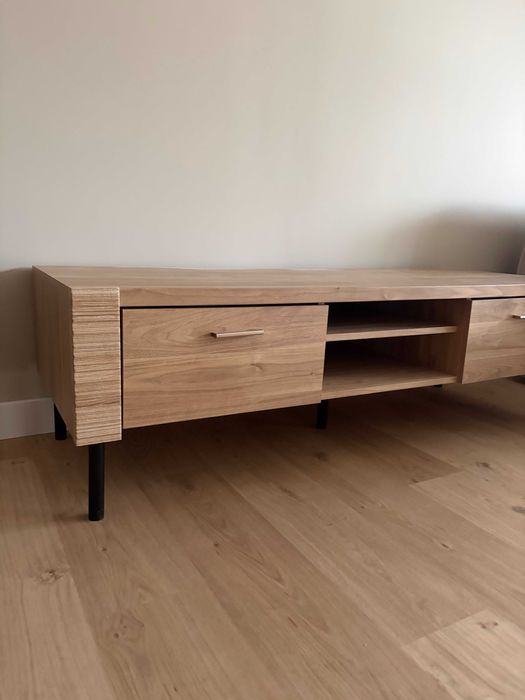 Szafka pod telewizor RTV, 2 szuflady, metalowe nogi