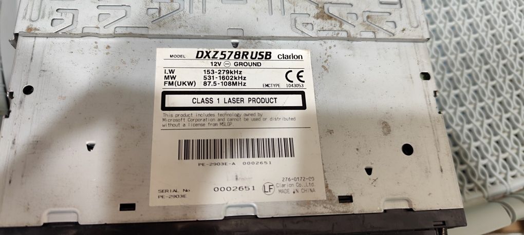 Clarion DXZ578RUSB