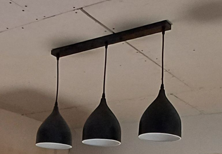 Lampa wisząca kuchenna 3 klosze