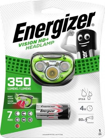 Ліхтарик налобний Energizer HL Vision HD + 350лм + 3xAAA HDC32 зелений