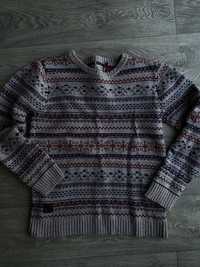 Красивий зимовий вовняний, бавовняний светр, для підлітка, розмір 152