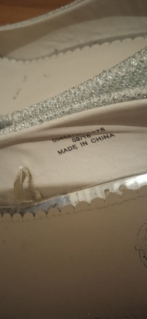 Свадебные туфли,серебристого цвета тканевые
