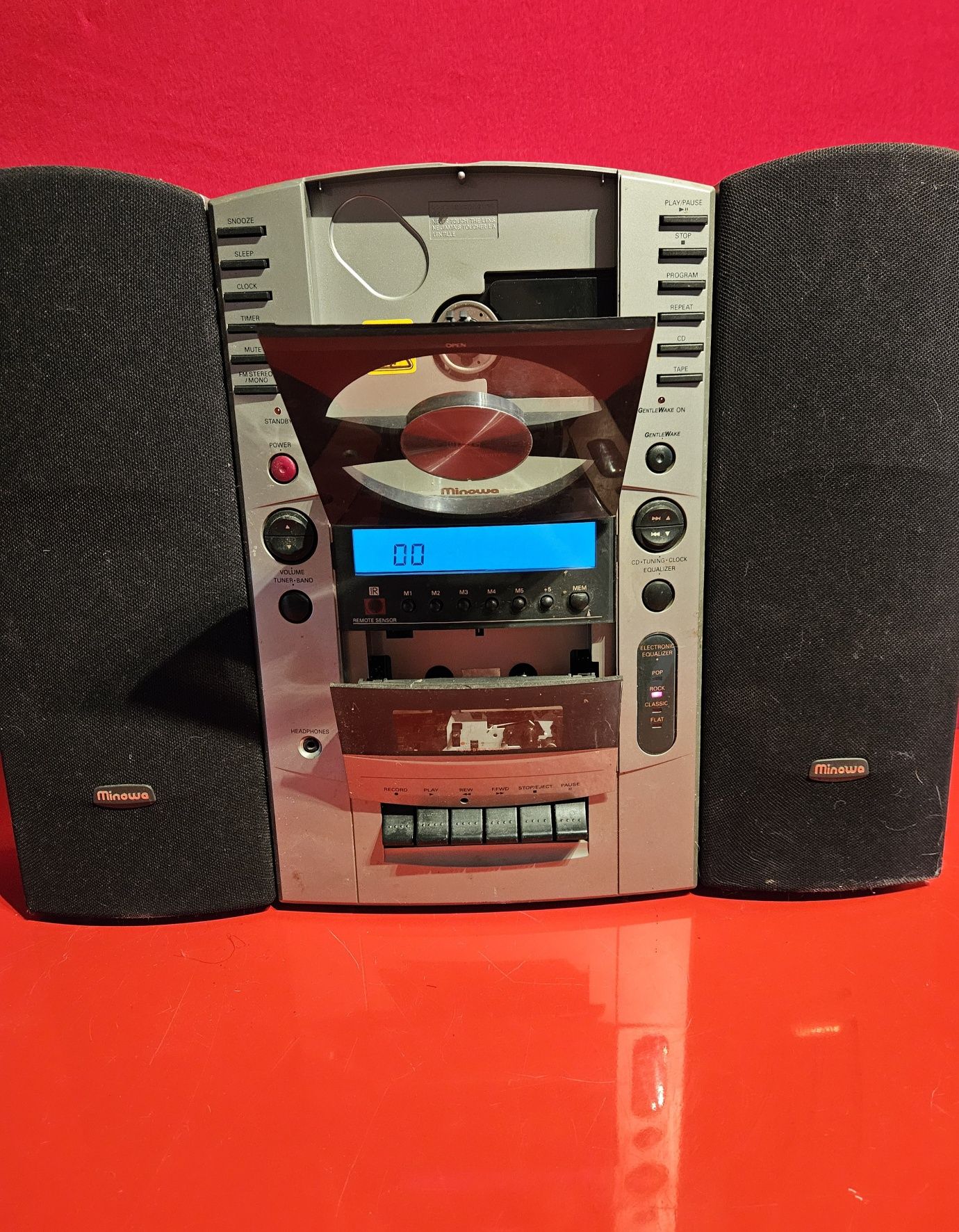 Wieża - kolumny,  Cd, magnetofon, radio