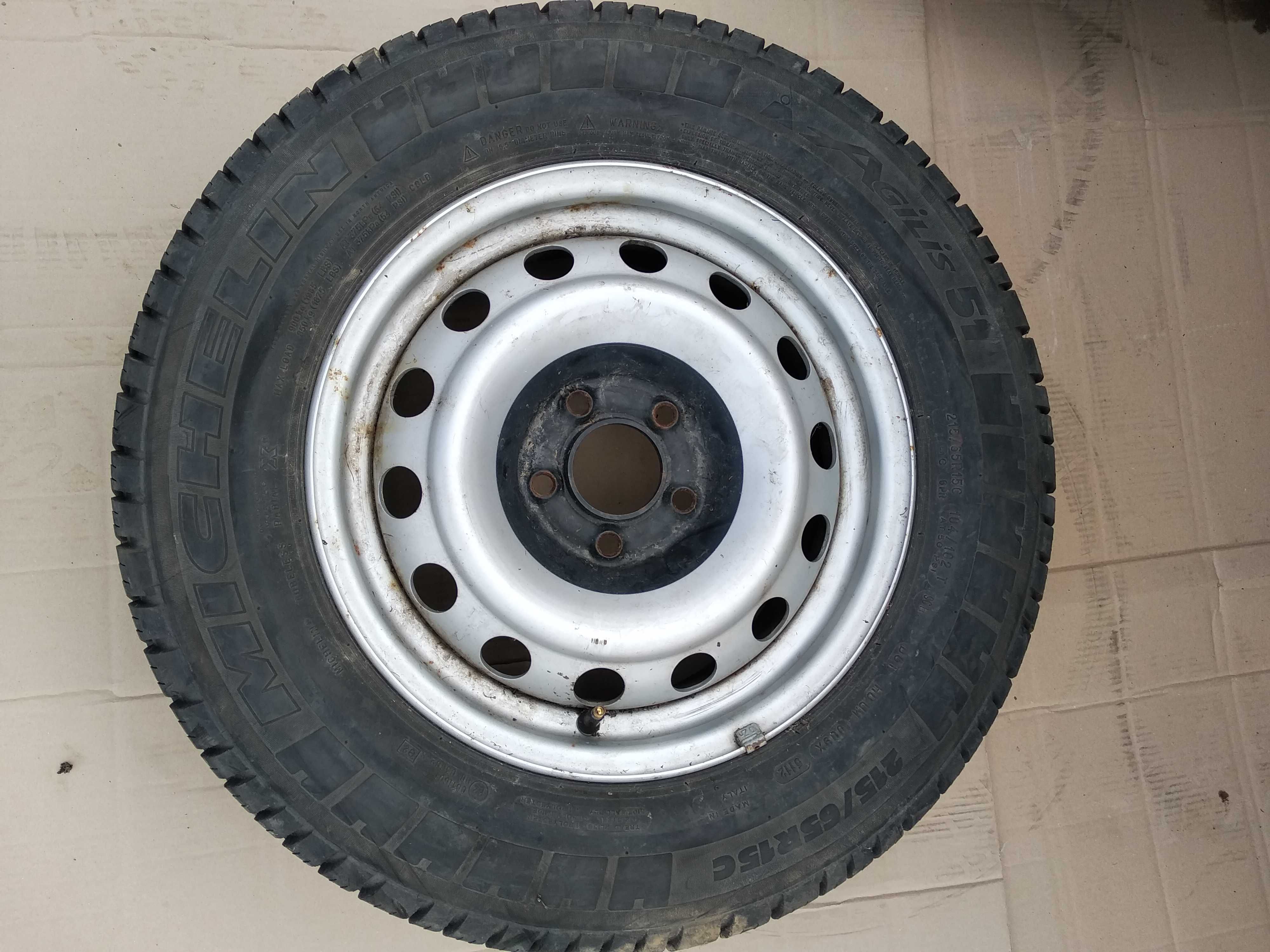 Felgi stalowe 6,5 X 15''  ET 38  felgi z oponami Michelin 215 65 R 15C