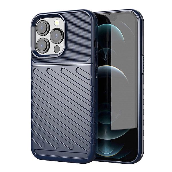 Thunder Case elastyczne pancerne etui pokrowiec iPhone 13 Pro niebiesk