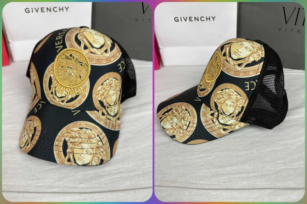 Czapka gucci z daszkiem versace icon nowość czapki