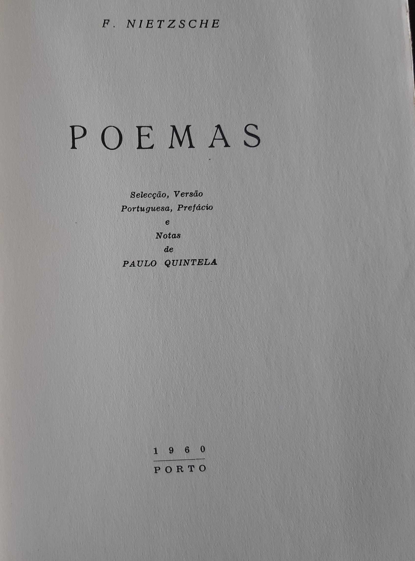 Poemas de F. Nietzsche - edição bilingue - Editora Galaica - 1960