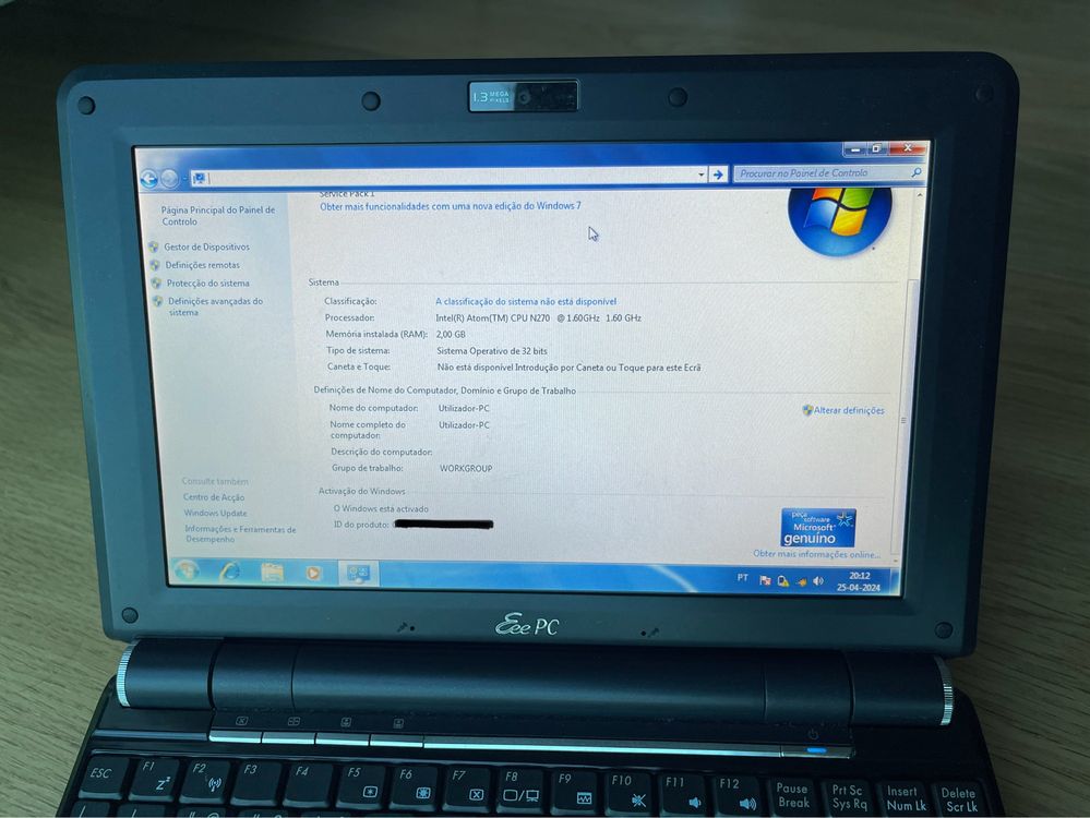 ASUS Eee PC 1000H (c/ extras)