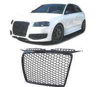 GRELHA PARA AUDI A3 8P 05-08 LOOK RS3 PRETA BRILHANTE