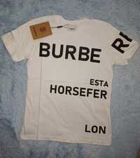 Nowe męskie koszulki burberry biale s-xxl