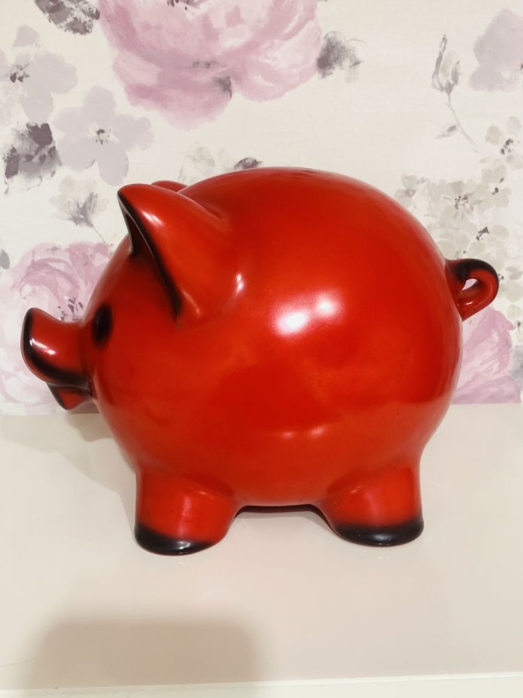 Duża ceramiczna skarbonka świnka Goebel vintage 1962