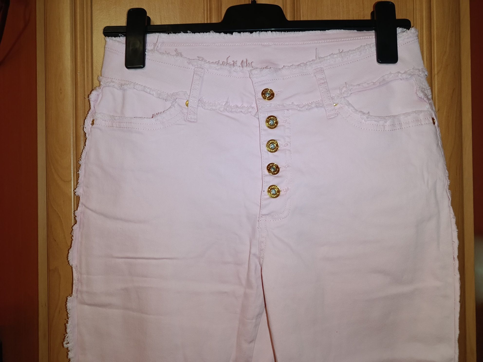 Spodnie jeansowe Pudrowy róż r.40/42 Bonprix