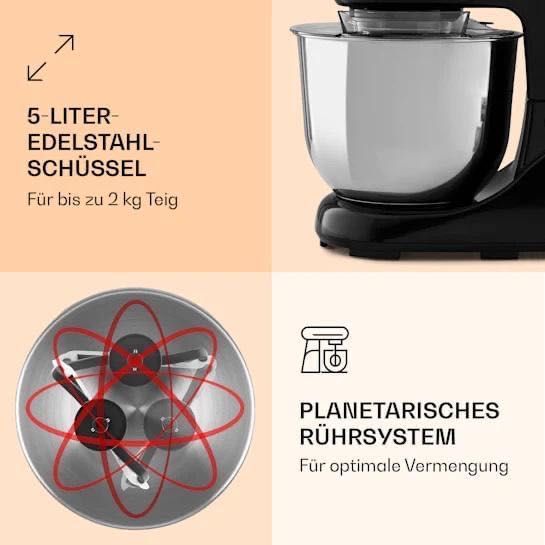 Кухонный комбайн (тестомес) Bella Pico 2G 1300W 1.7HP 6 уровней 5 лит