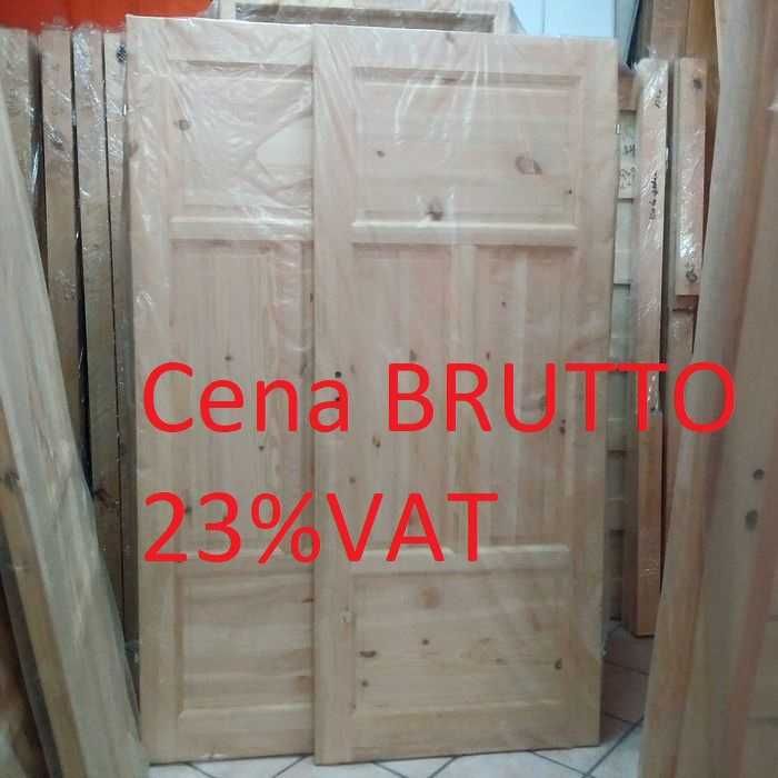 drzwi sosnowe drewniane od Ręki Mocne Solidne Lite drewno