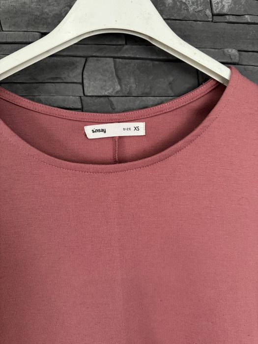 Letnia sukienka brudny róż xs falbanka sinsay