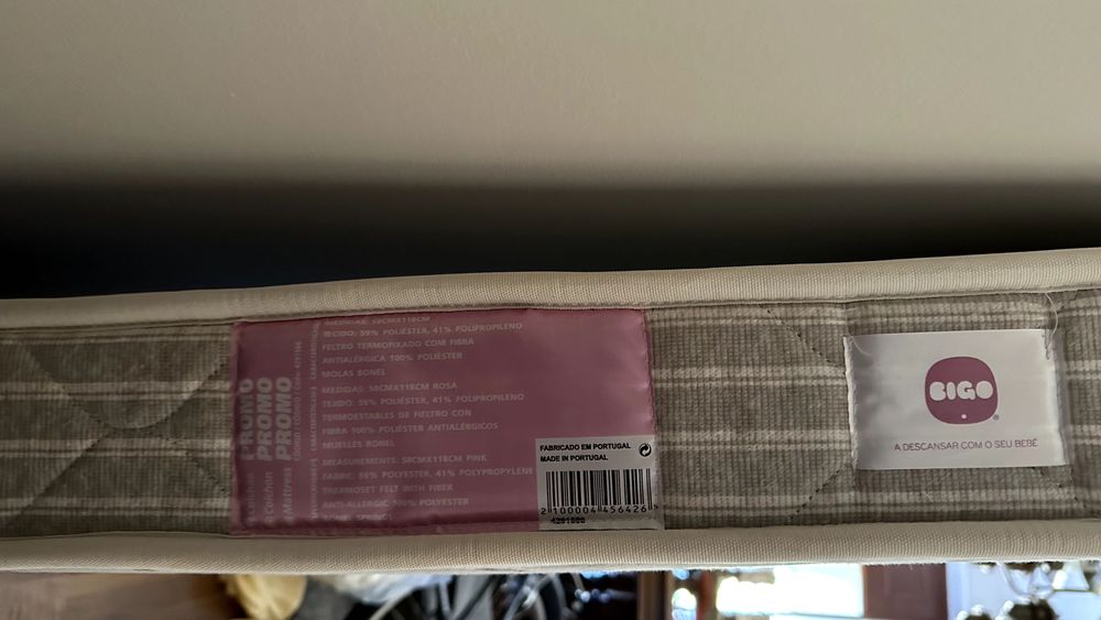 Colchão para criança  (BIGO - 58cmX118cm)
