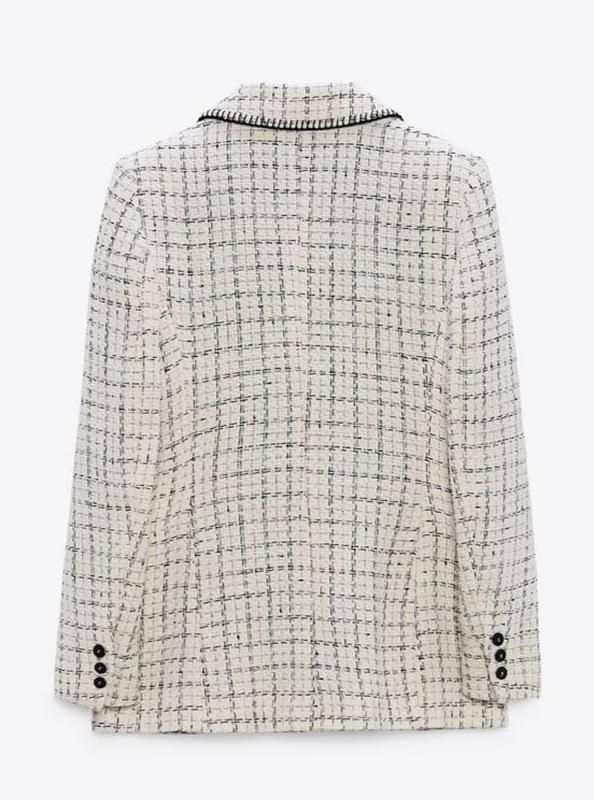 Текстурований двобортний піджак zara