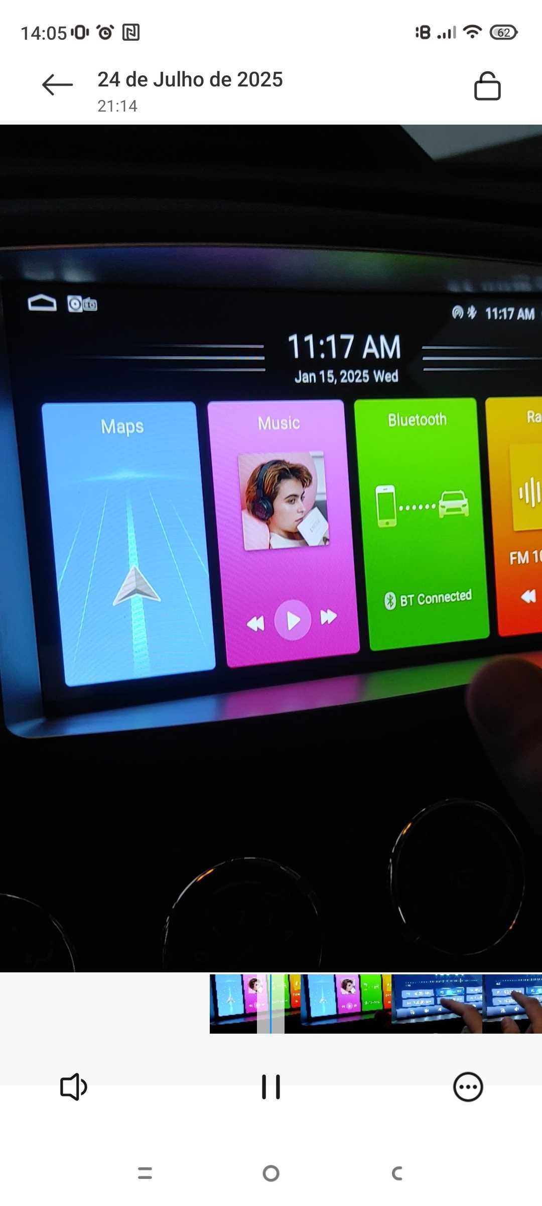 Rádio Android para Toyota Yaris Novo