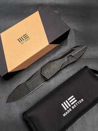 We Knife Solid Integral Gustavo Cecchini GTC Design Etched Black