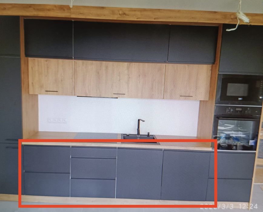 Fronty czarne matowe frezowane