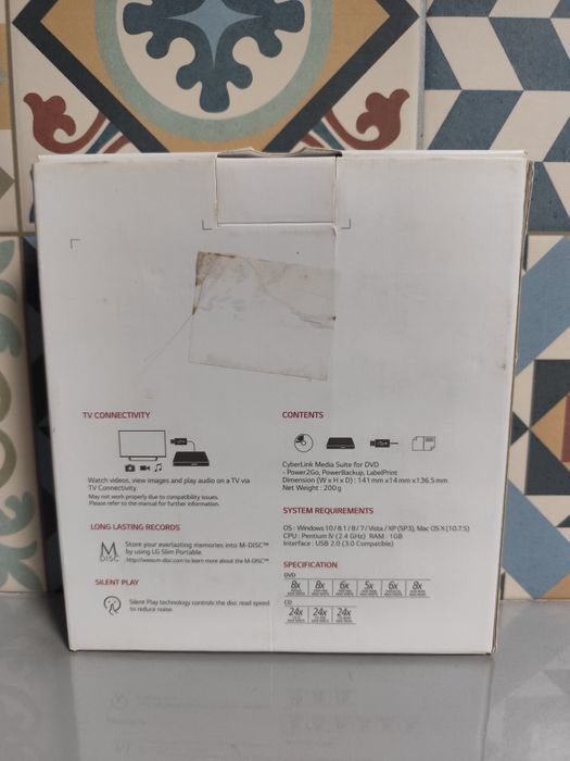 Gravador Externo DVD LG