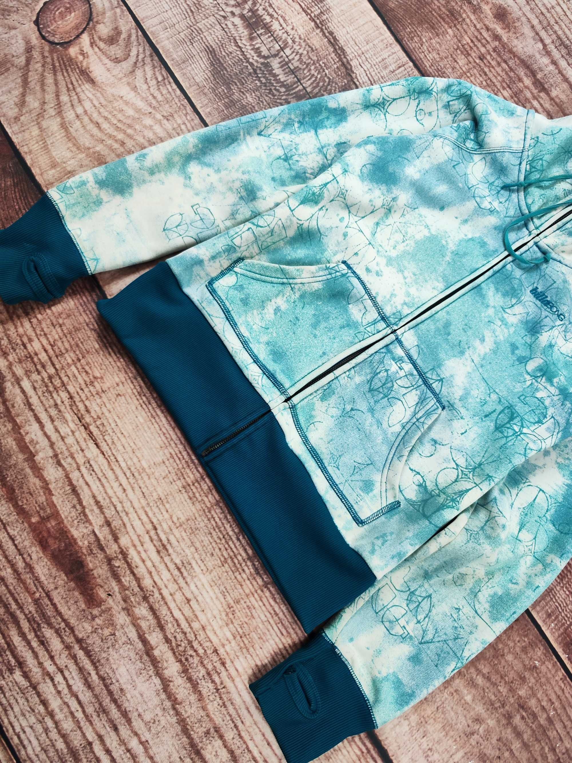 Bluza rozpinana Billabong z kapturem drip drill y2k cyber alternative