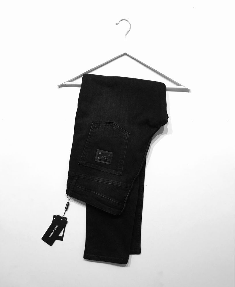 Jeans DG meskie black logo Dolce