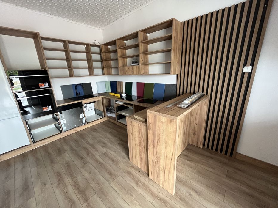 Meble kuchenne Dąb kraft zloty. Fronty Mdf kolor do ustalenia