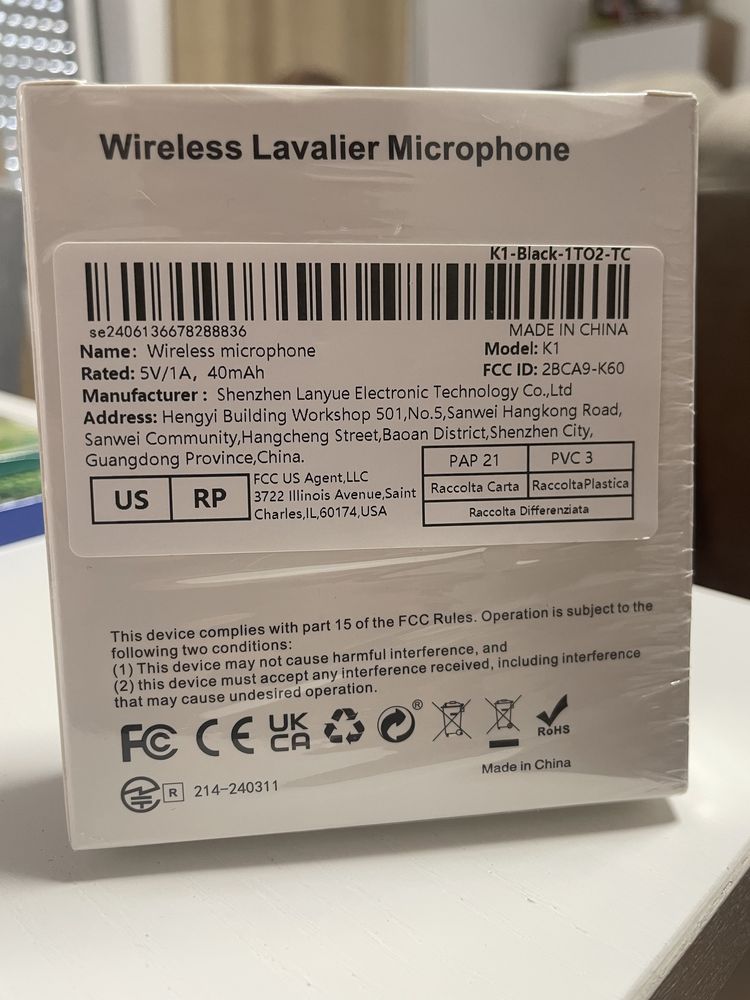Microfone para telemovel