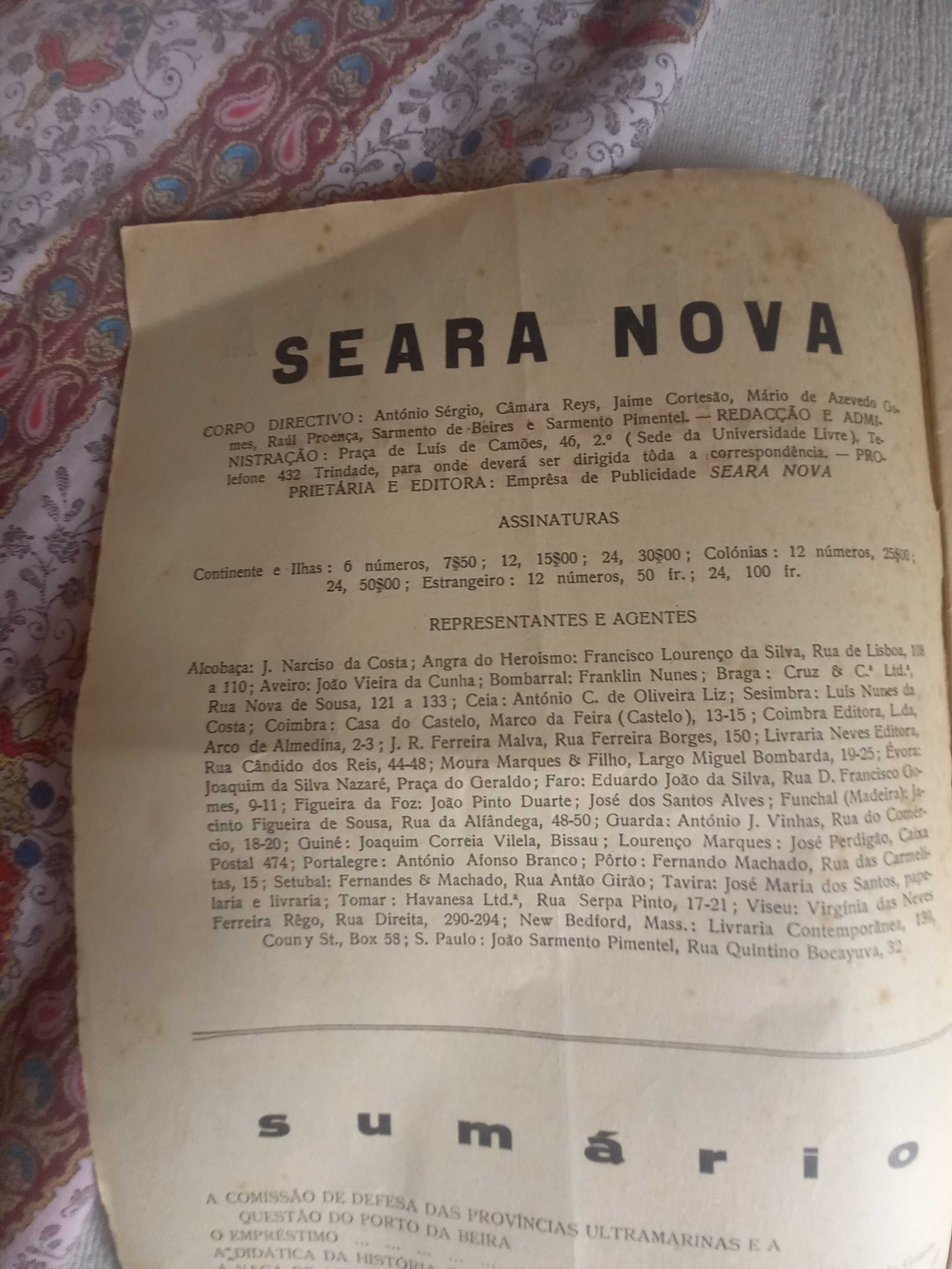 antiga Revista Seara Nova sobre o porto da Beira em Moçambique