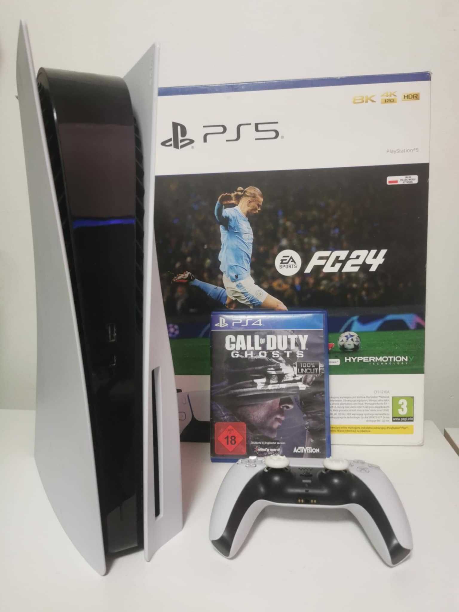 Sprzedam Playstation 5  z Napedem Pad Gra Gwarancja 10/2026 lubzamiana