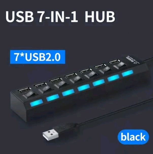 Концентратор USB 2.0, несколько портов-разветвителей USB, концентратор