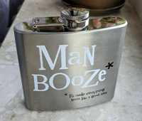 Man booze hip flask silver 5 oz Stal nierdzewna