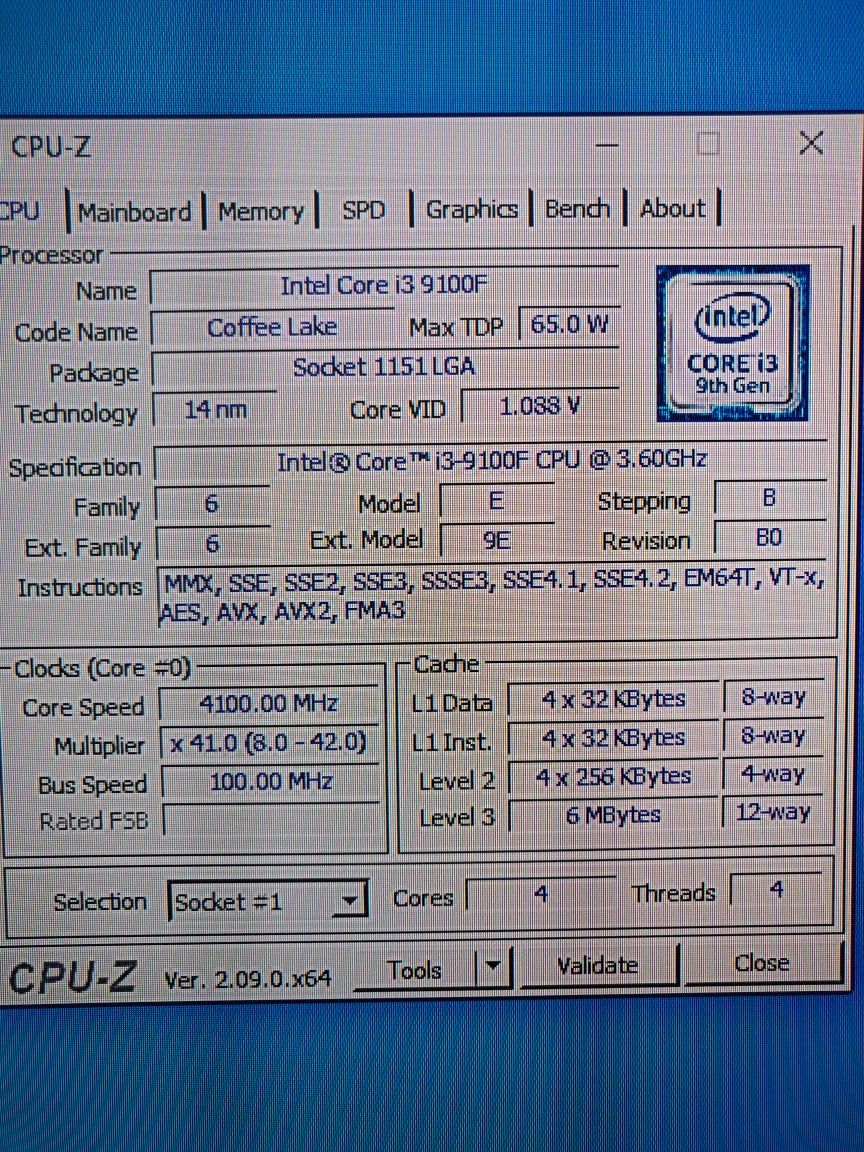 MSI Z390-A PRO + I3 9100F