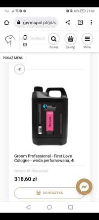 Perfum dla zwierząt. Groom Professional Cologne-First Love