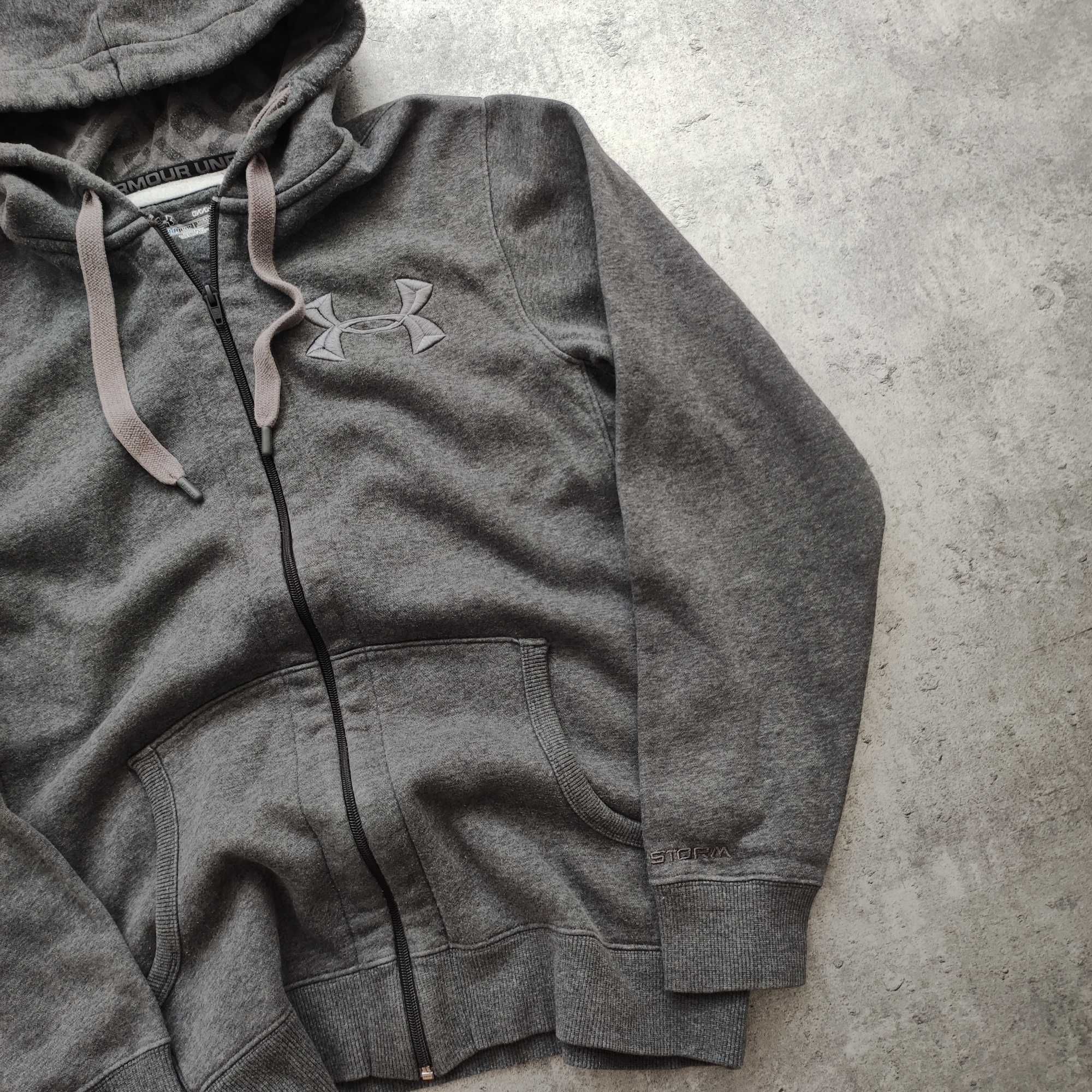 MĘSKA Bluza Rozpinana Sportowa z Kapturem Under Armour Gym Active Haft