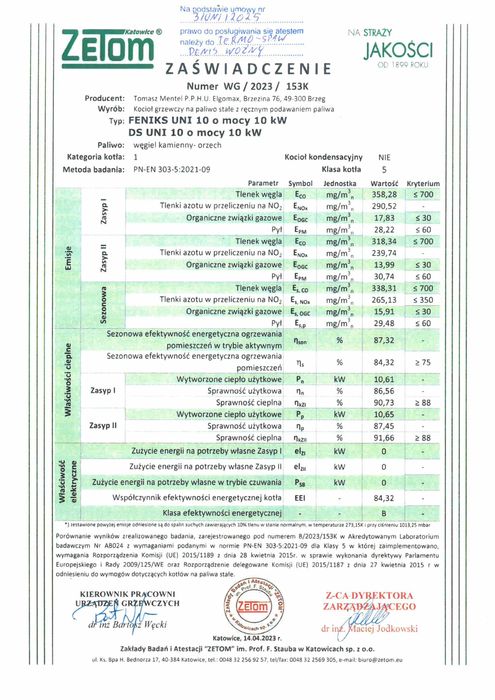 Kocioł 5 klasa 10KW WĘGIEL DREWNO Piec do 120m2 Fenix UNI GRATISY!