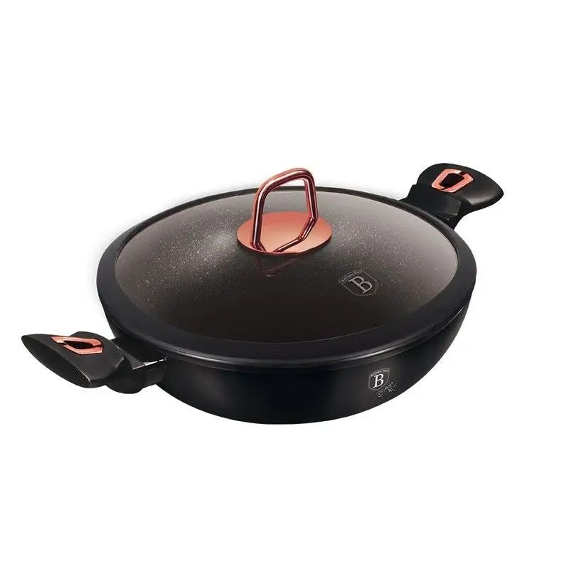 Patelnia Wok z pokrywką 30 cm Black Rose Collection