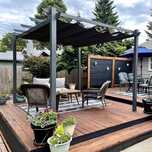 PURPLE LEAF Metalowy pawilon ogrodowy, pergola, 300 x 365 cm