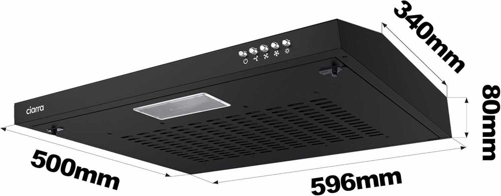 CIARRA CBCB6903 Okap kuchenny do instalacji pod szafką