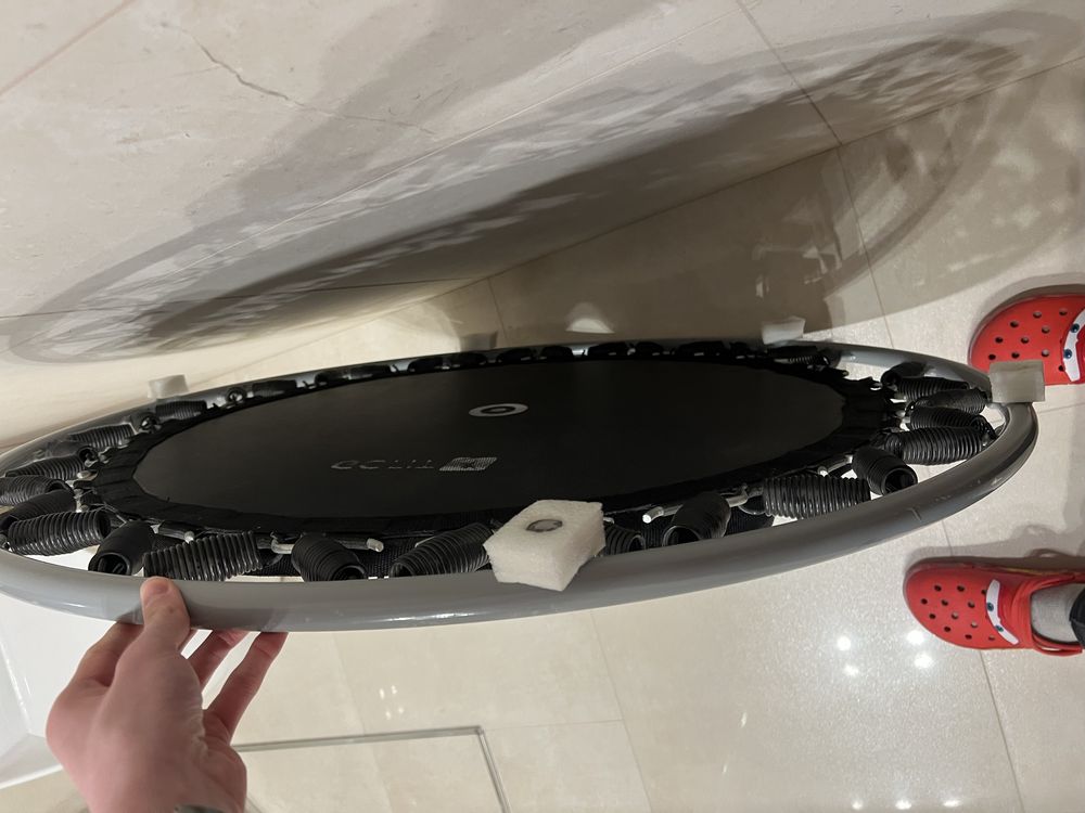 Czarna trampolina go fit domowa srednica 100cm